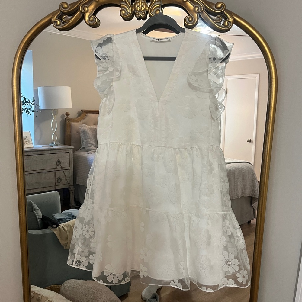 White Floral Amanda Uprichard Dress